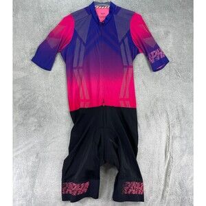 Rapha Pro Team Cycling Skinsuit 2XL Purple Pink Black Aero Speed Suit One Piece